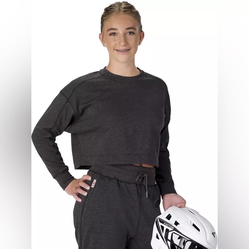 Easton Women's Jen Schro Cropped Crew Neck Sweatshirt—NWT